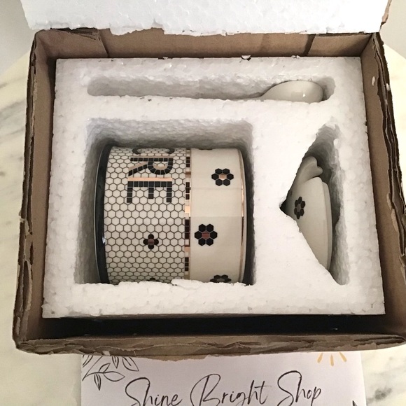 Anthropologie Bistro Tile Sugar Bowl NIB - Picture 11 of 11